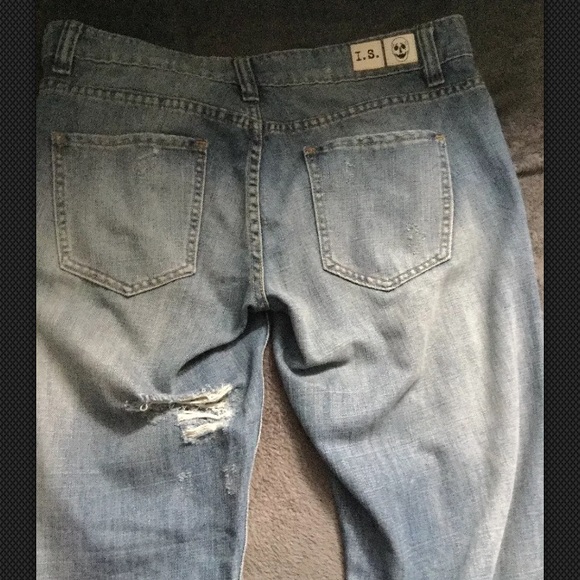I.ndigo S.aints ripped low rise jeans size 9 - Picture 5 of 8